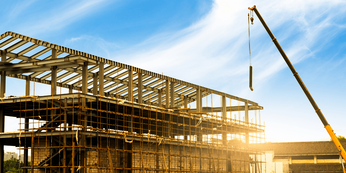 Framed construction structure displayed on a digital screen.