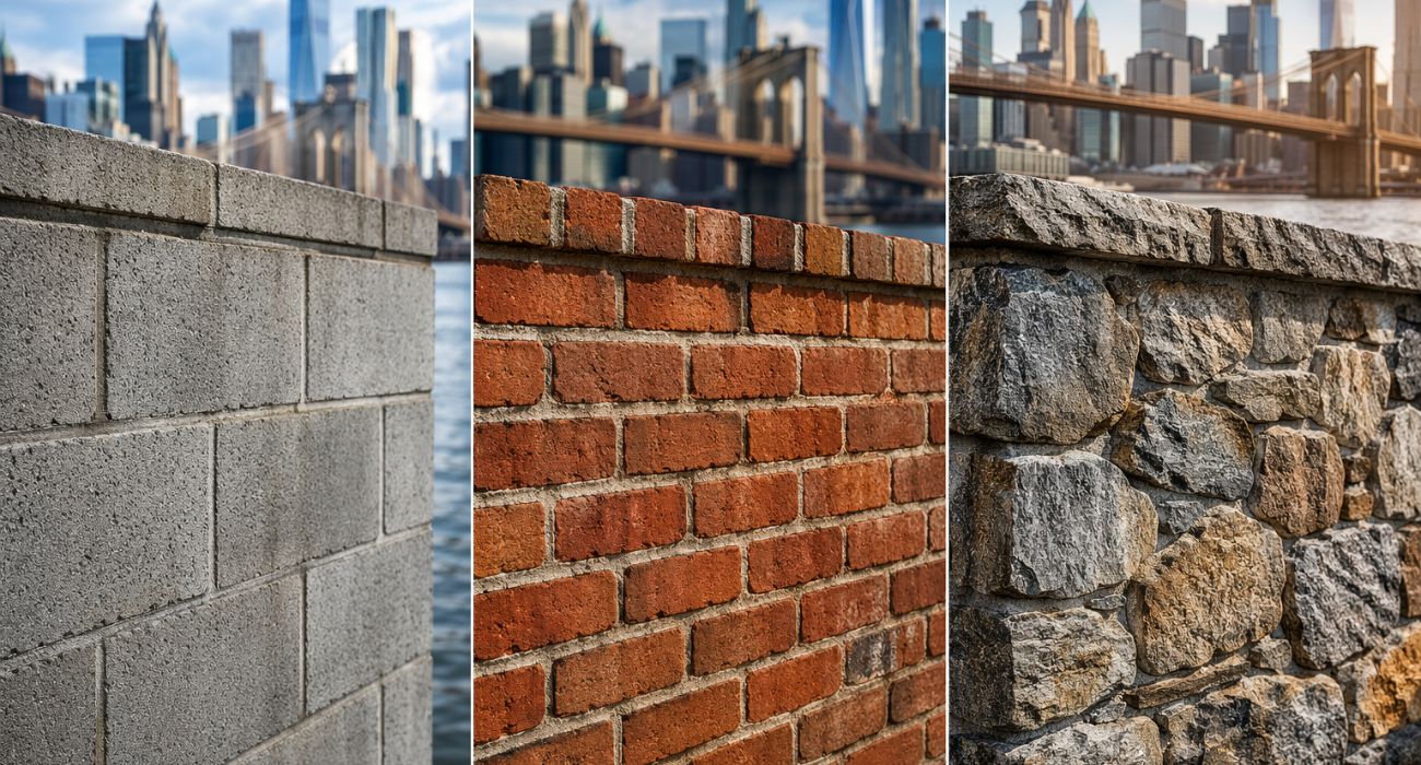 Concrete Masonry vs Brick vs Stone