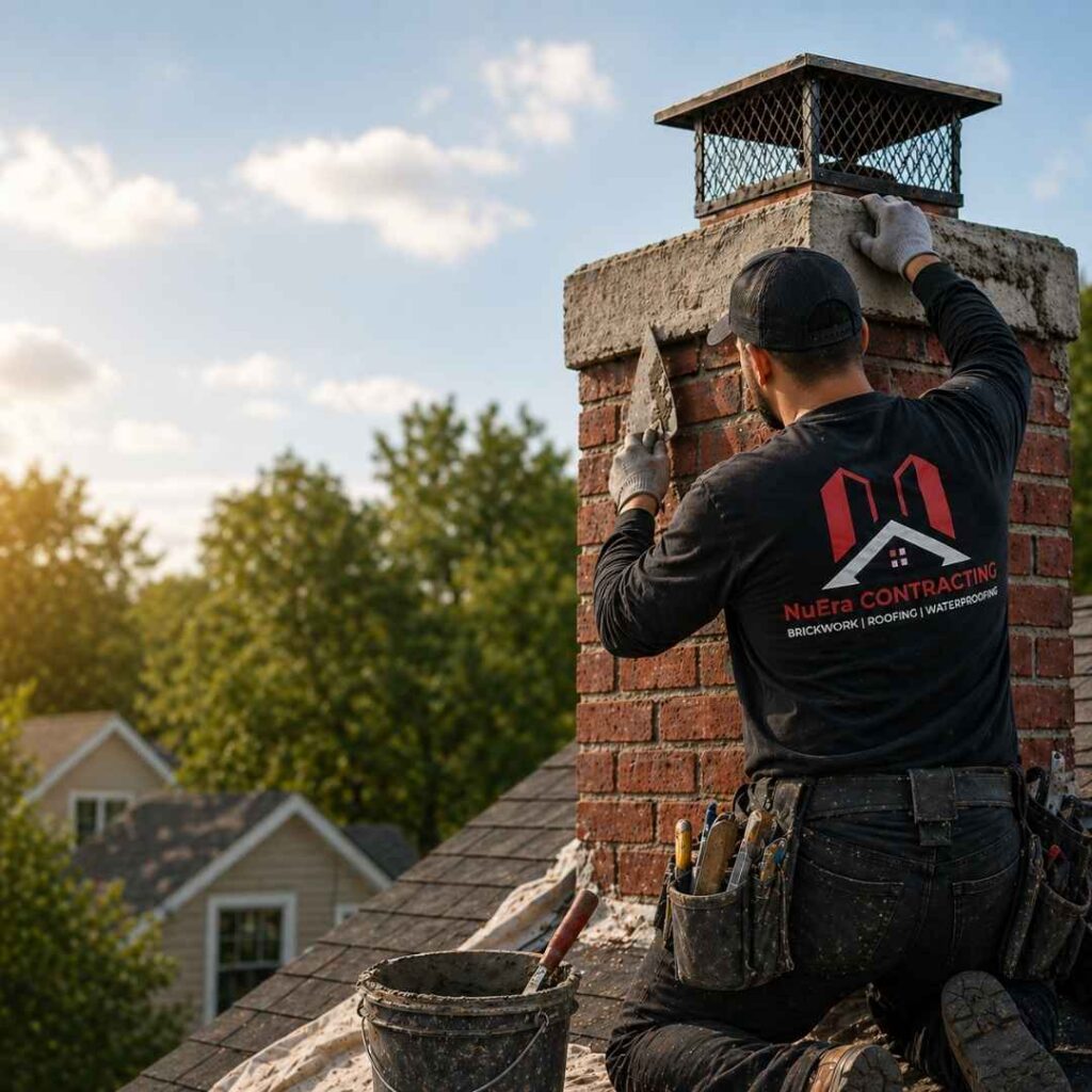 nuera worker working on chimney