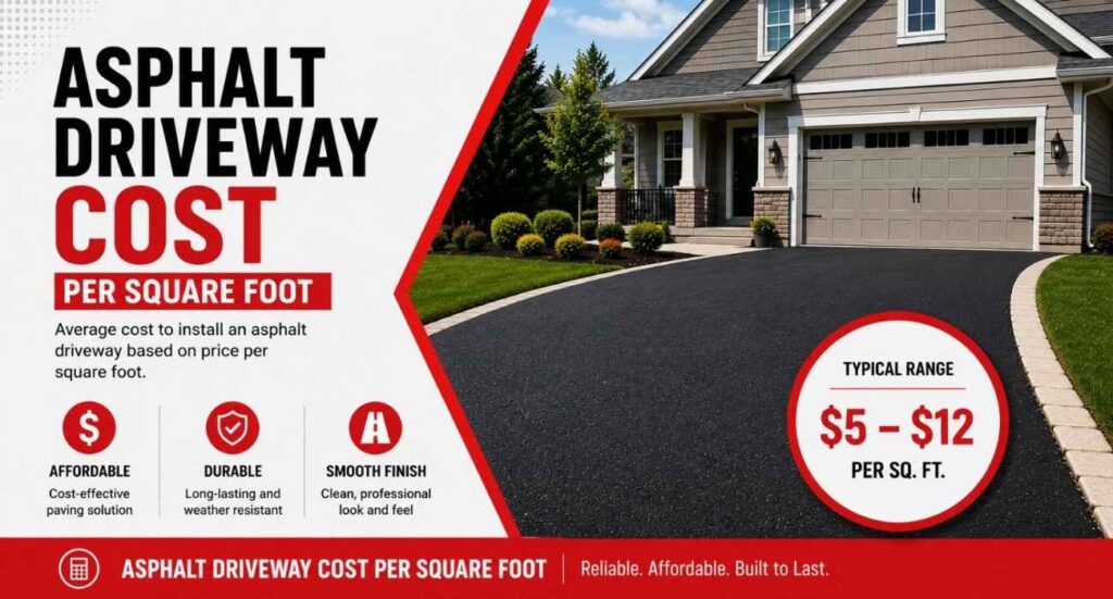 asphalt driveway cost per square foot 