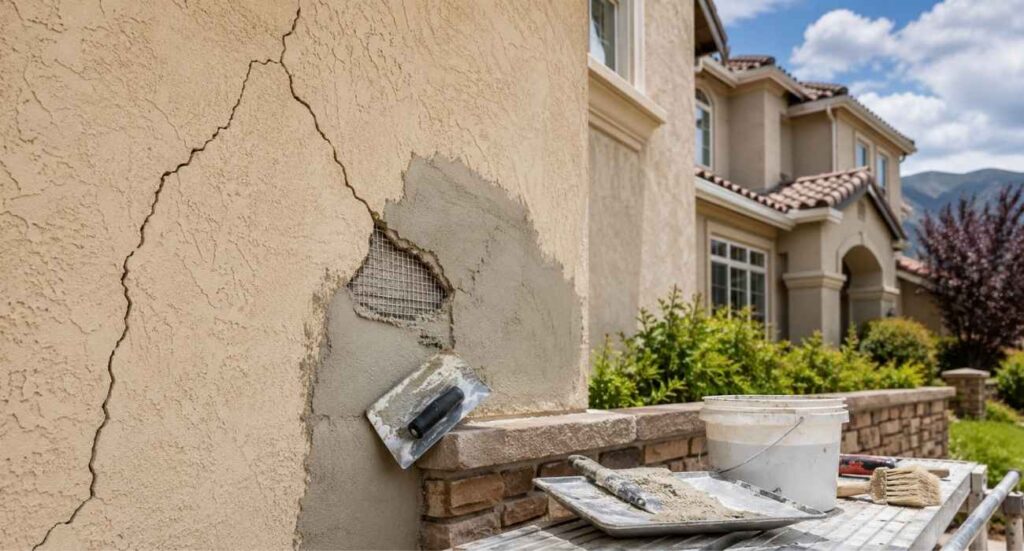 stucco house damage
