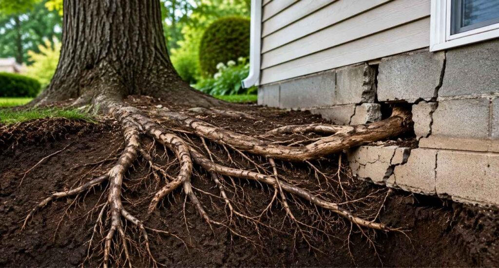  tree roots causing foundation damage
