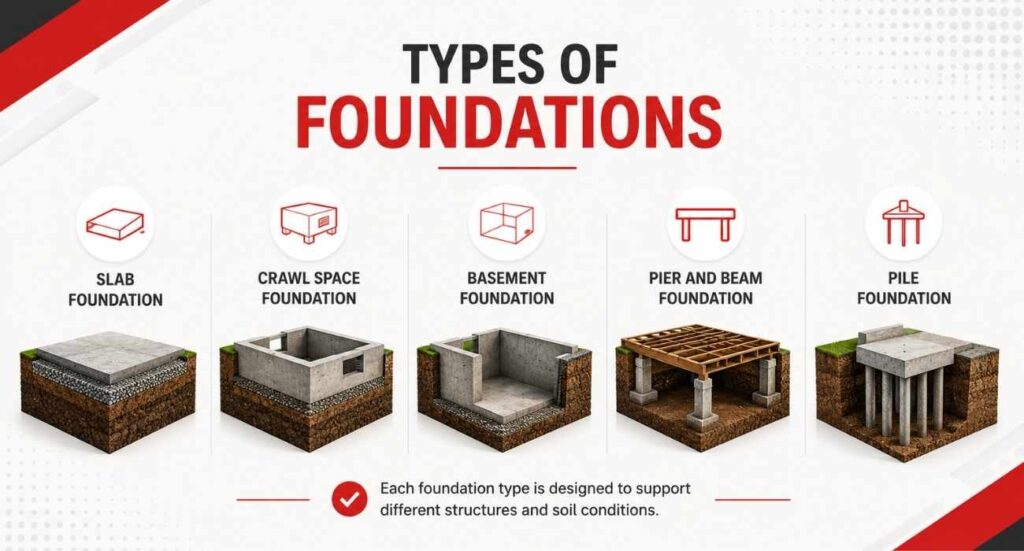 types of foundations 