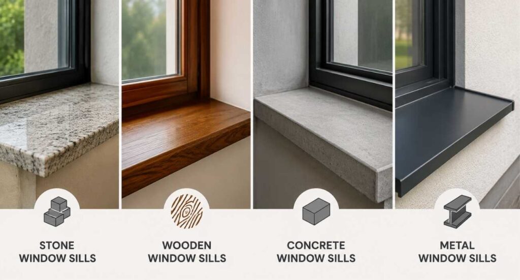 | Window Sills Explained: Types, Functions, Common Problems & Maintenance Guide showing types of window sills