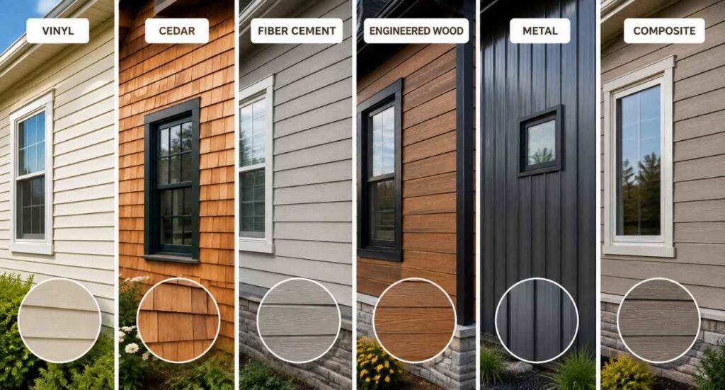 Comparison of popular siding materials for homes